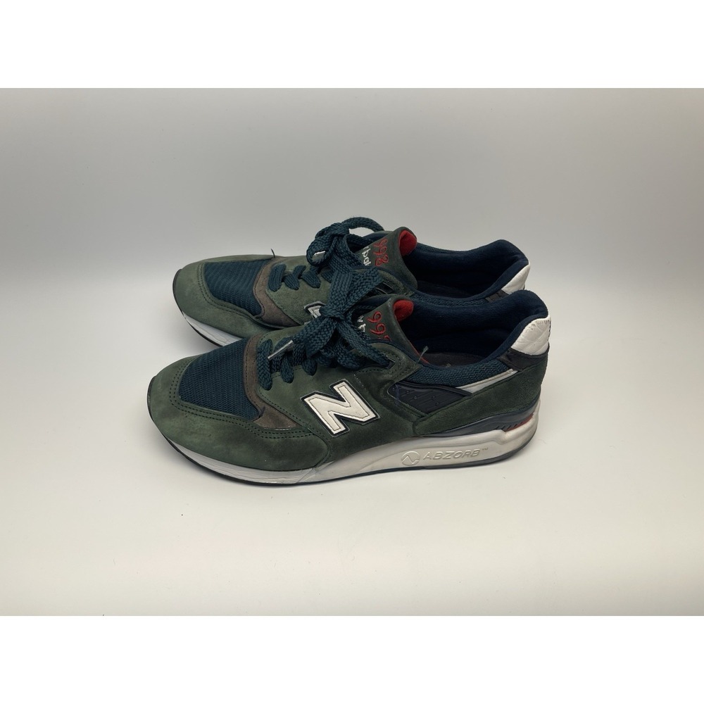 New Balance 998 Made USA Green Suede Sneakers Men's US 5.5 D ABZORB